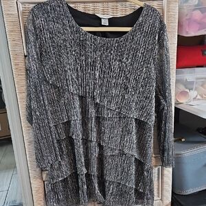 CJ Banks Black Top with Silver Accent